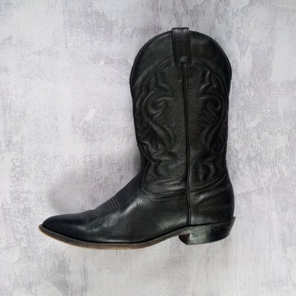 AMPUTEE LEFT FOOT Boulet 1847 Cowboy Boot Deer Leather UNISEX - Picture 1 of 9